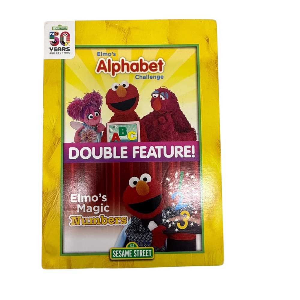 Sesame Street Elmo Alphabet Challenge & Magic Numbers Double Feature DVD New